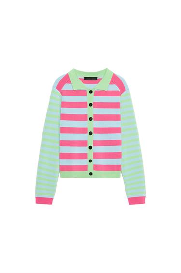 ქურთუკი ნაქსოვი ზოლიანი - Zara-ს striped