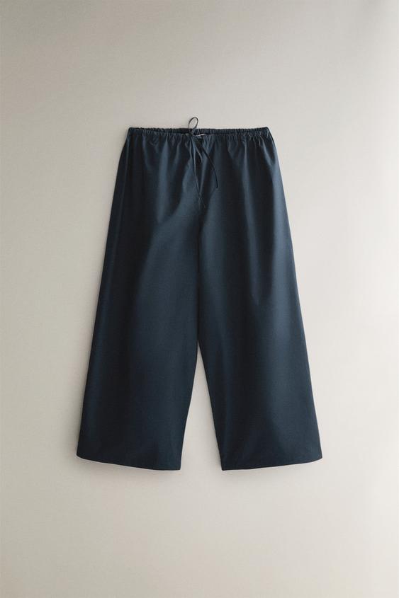 COTTON TROUSERS - بحري الخاص بـ Zara - صورة 0