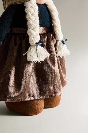 GNOME WITH BRAIDS CHRISTMAS DECORATION - Brown by Zara - Image 3