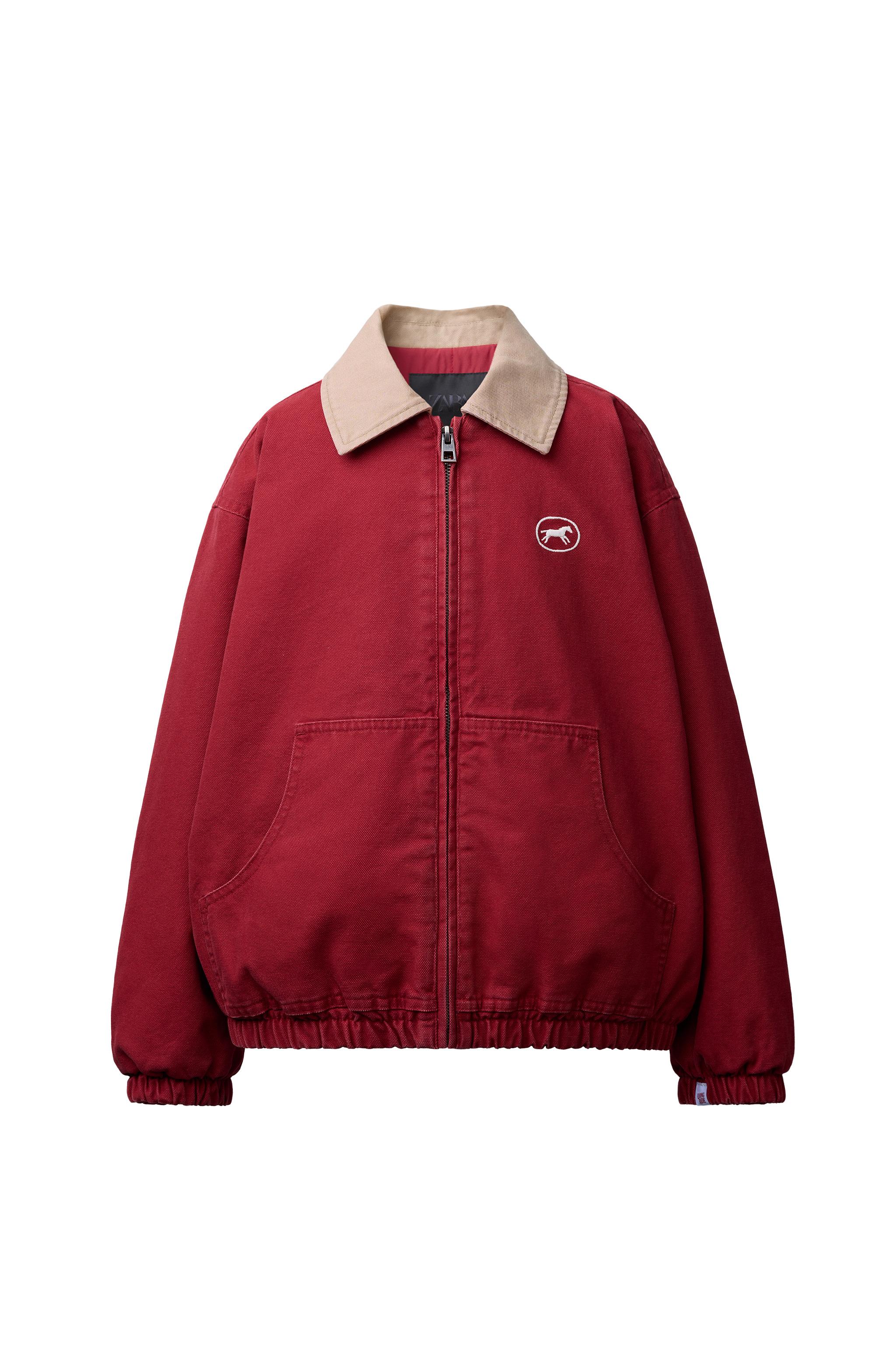 ホースプリントボンバージャケット - レッド | ZARA Japan / 日本