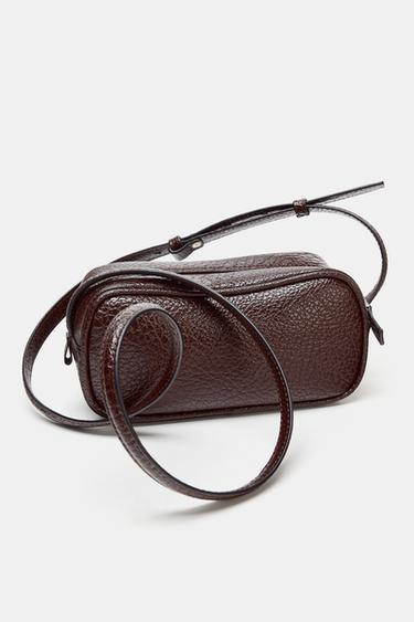 MINI EXTENDED BOWLING BAG - Burgundy Red by Zara - Image 3