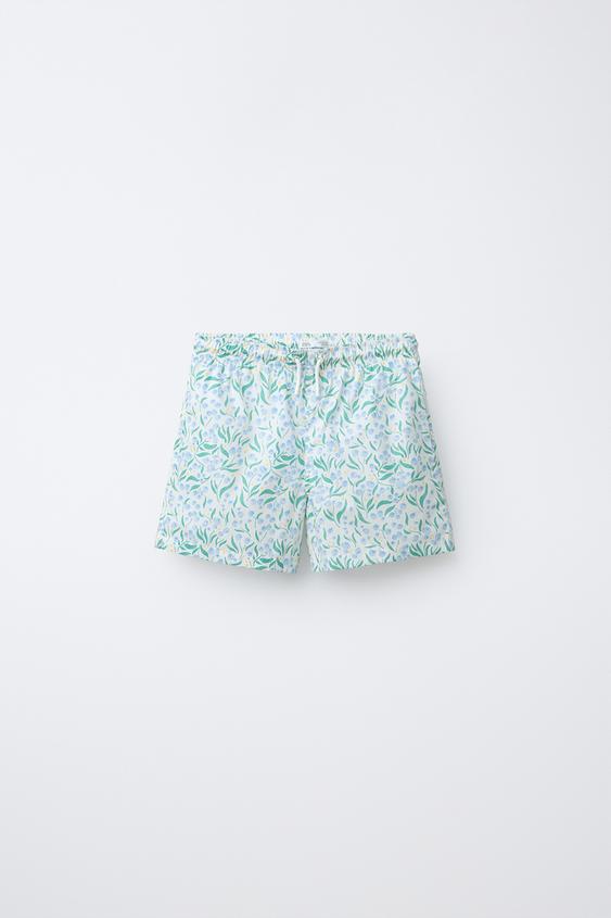 6-14 AÑOS/ BERMUDA BAÑO ESTAMPADO HOJAS - Crudo de Zara - Imagen 0
