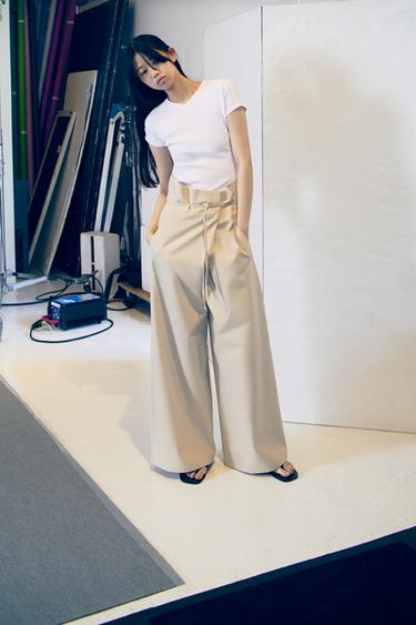 HIGH WAIST TROUSERS - camel by Zara - Image 0
