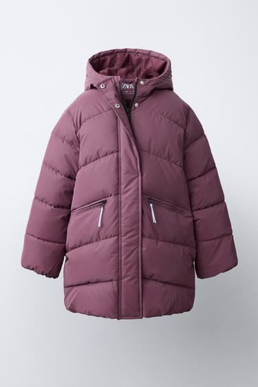 GEWATTEERDE WATERAFSTOTENDE JAS MET RUBBERCOATING - STOFFIG ROZE van Zara