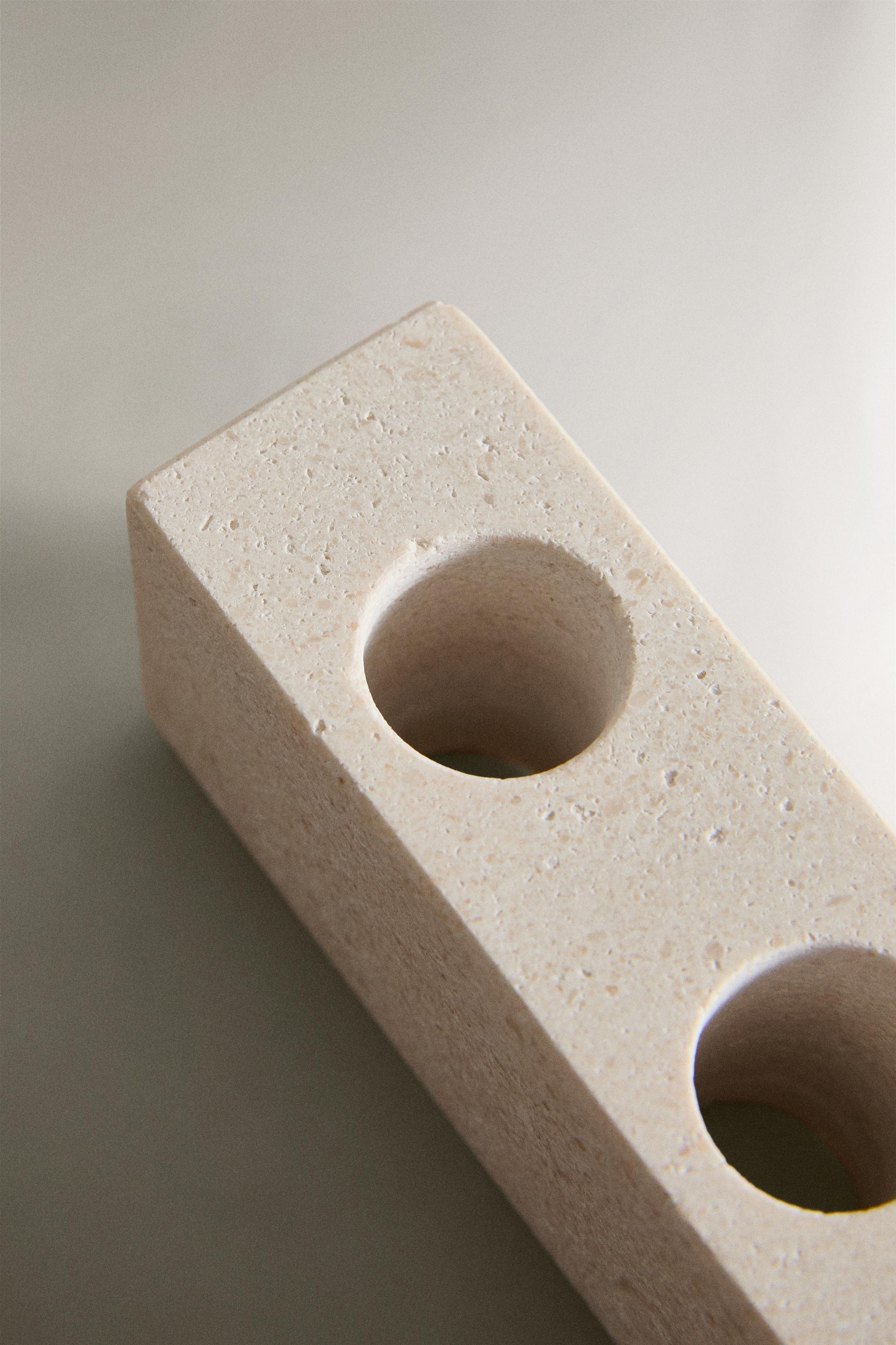 SUPPORT BROSSE À DENTS MARBRE BLANC