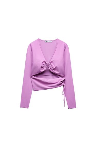 CUT-OUT KNIT TOP