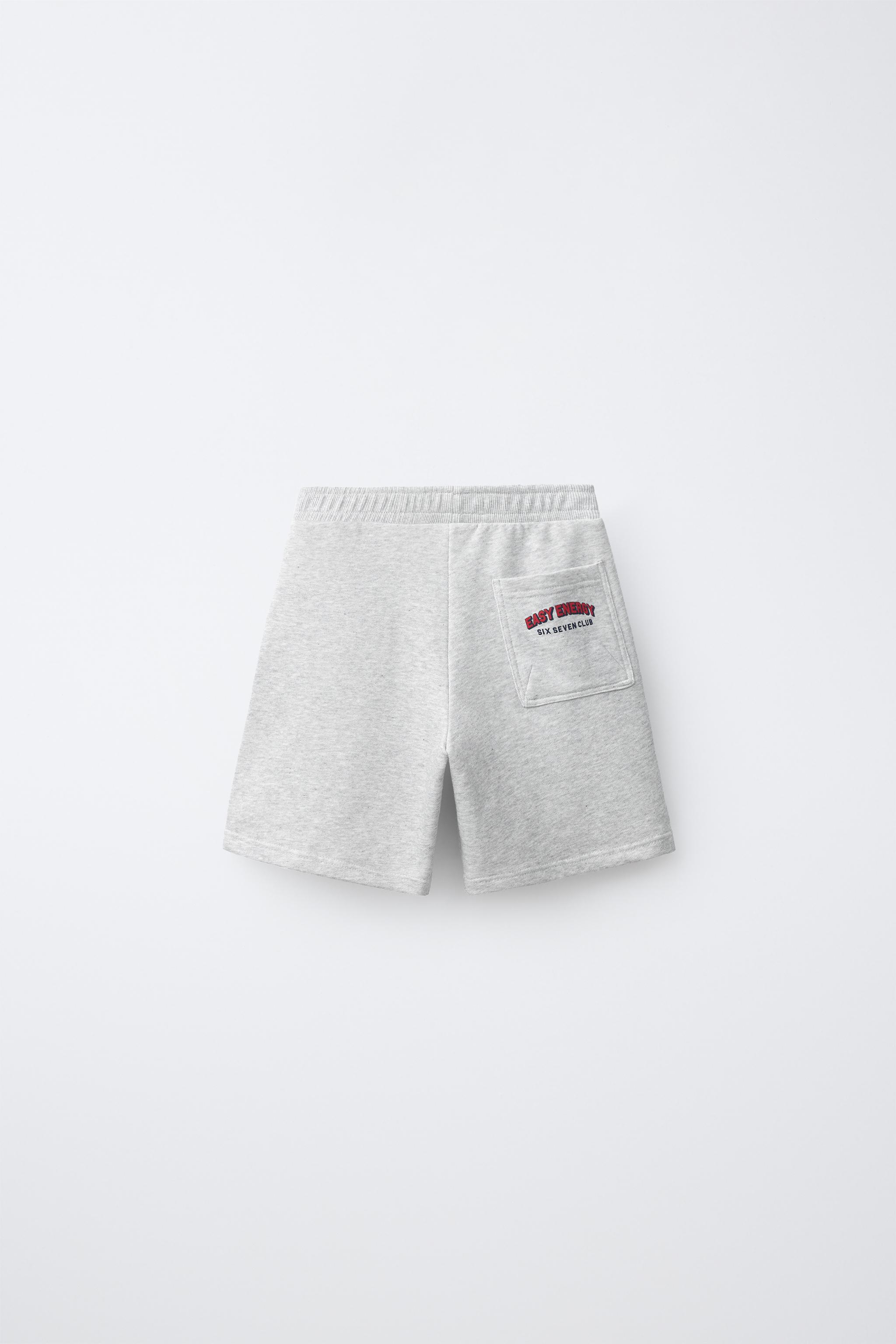 TEAM SIX SEVEN PLUSH SHORTS - Gray marl | ZARA United States