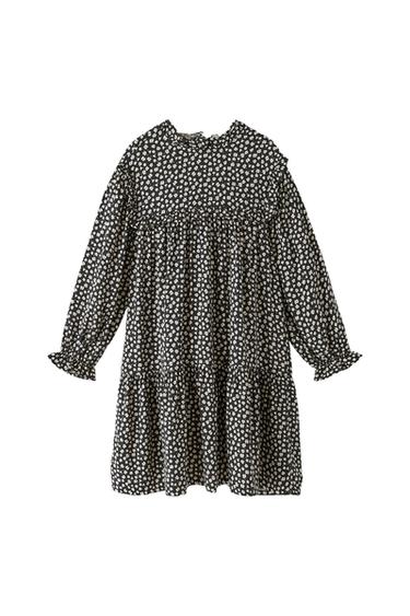 FLORAL PRINT DRESS WITH RUFFLED DETAIL
