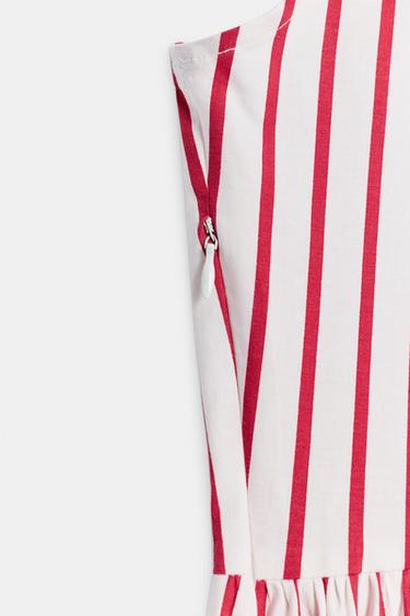 TOP À RAYURES ET BRANDENBOURGS - Blanc / Rouge de Zara - Image 8