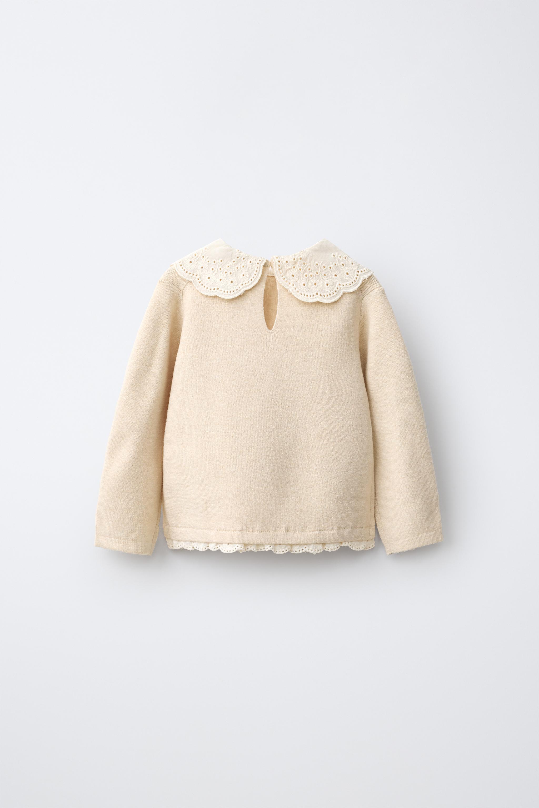 PULL EN MAILLE COL BRODÉ