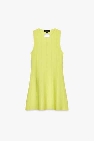 OPEN BACK KNIT DRESS - Lime by Zara - Image 6