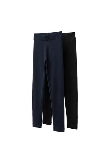 TWO-PACK OF PLAIN LEGGINGS - blue/black by Zara