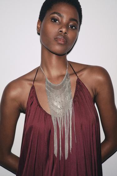 MULTI-CHAIN WATERFALL NECKLACE - Silver by Zara - Image 1