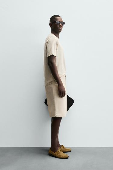 MERCERISED COTTON T-SHIRT - Oyster-white by Zara - Image 3
