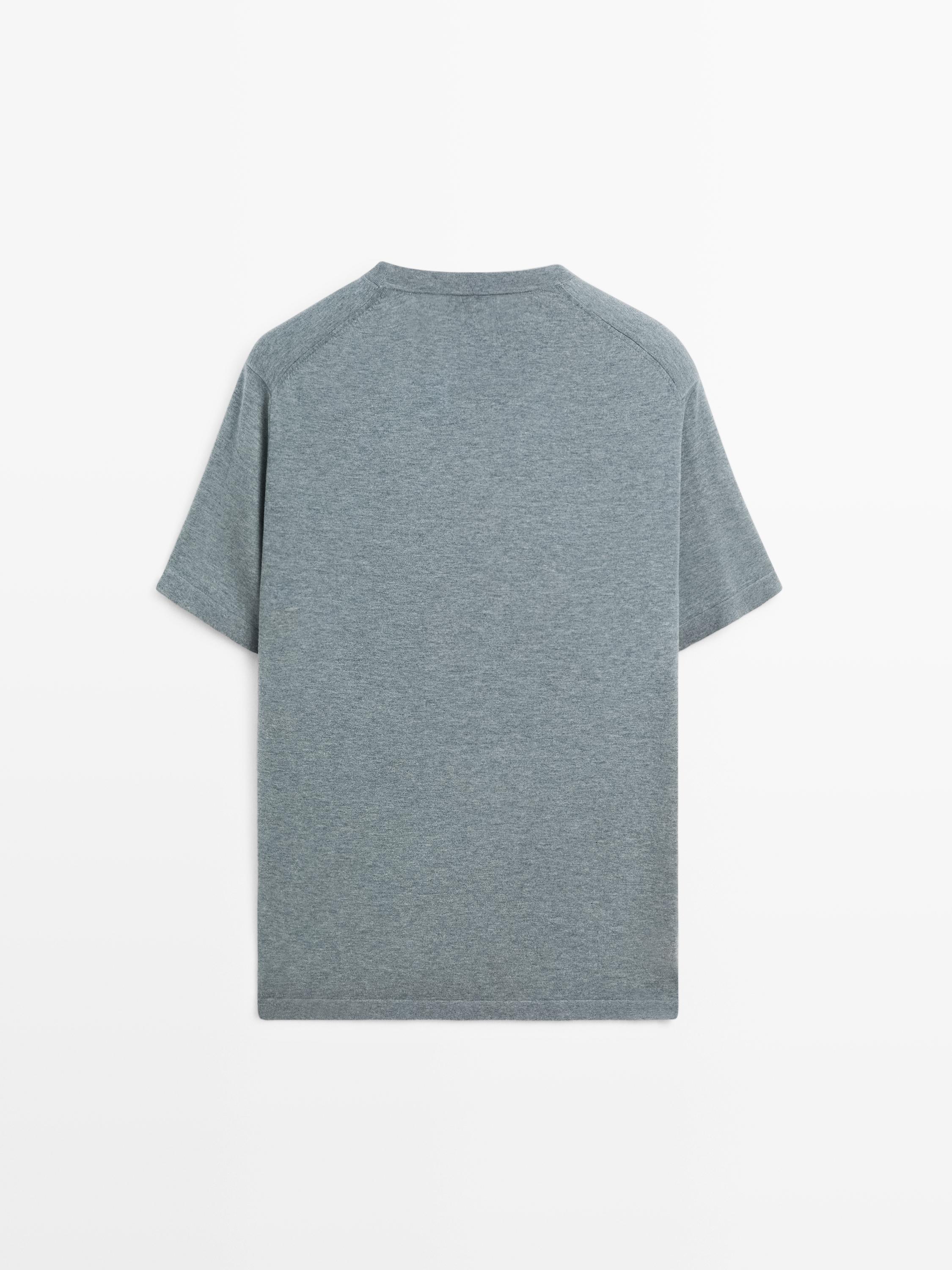 Knit cotton T-shirt
