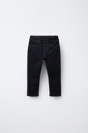BASIC DENIM LEGGINGS - Black by Zara