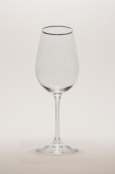 VERRE CRISTALLIN BORD DORÉ - Argent de Zara