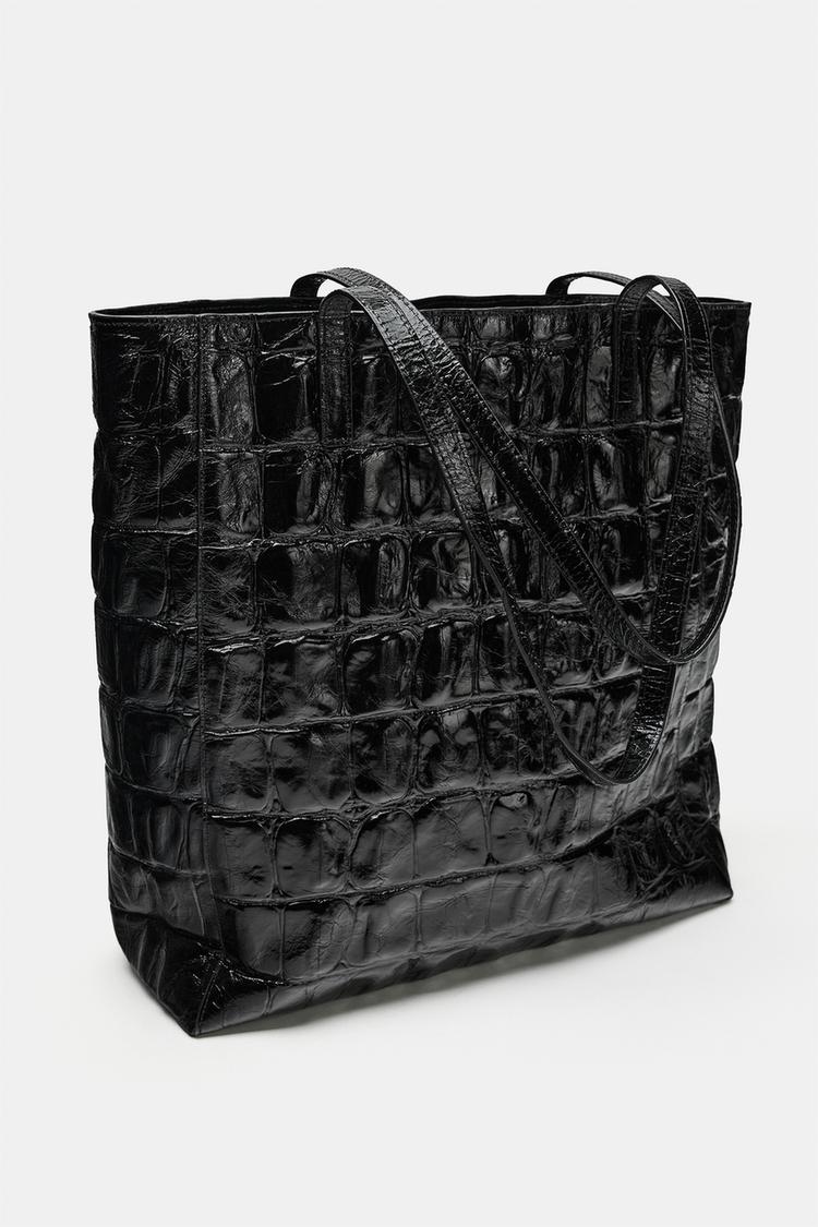 BOLSA SHOPPER DE CUERO ESTAMPADO 3