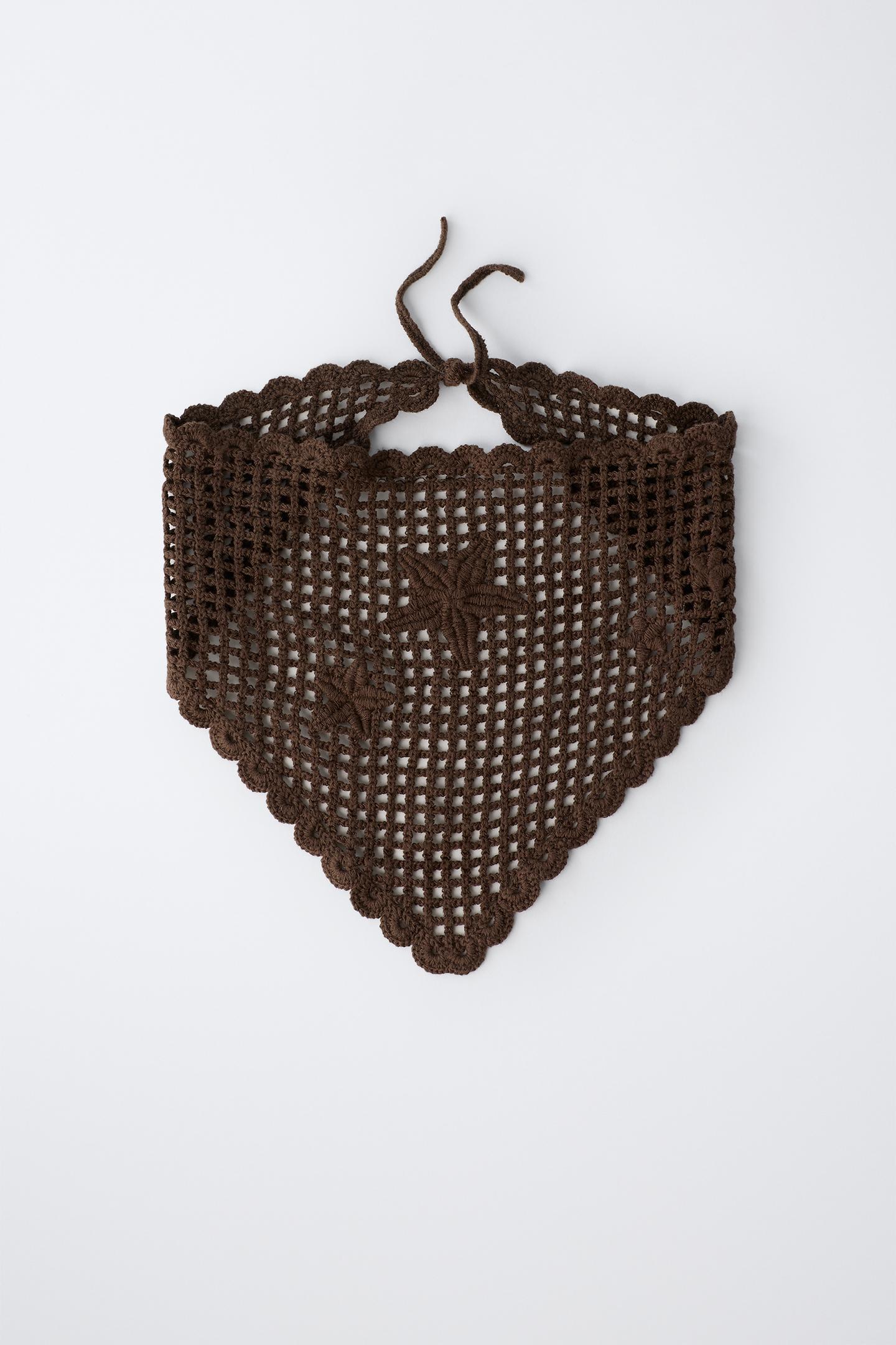 Детские аксессуары для волос Zara Star Crochet Headband, цвет: Коричневый — фото 4