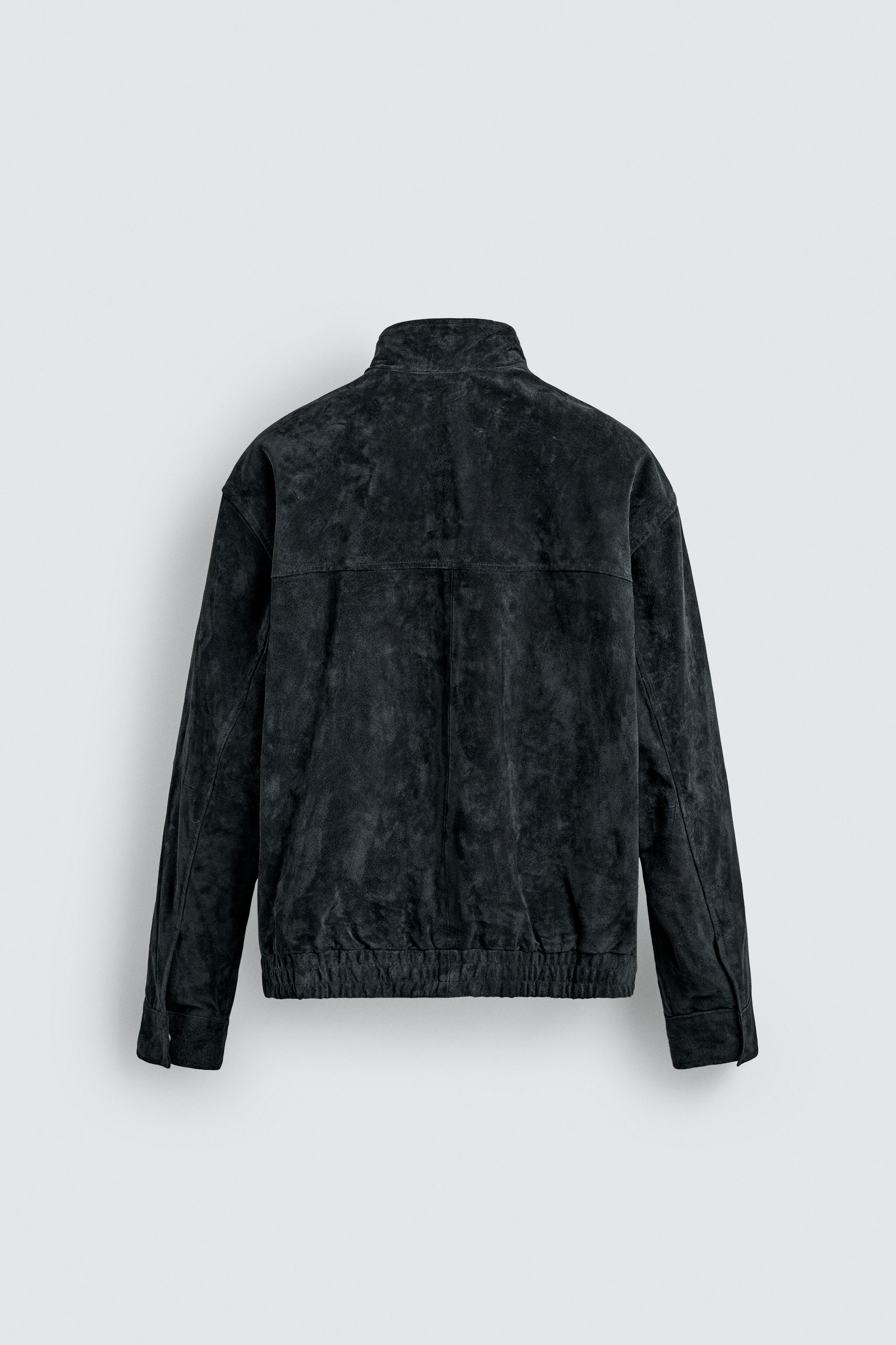 BLOUSON EN CUIR DAIM