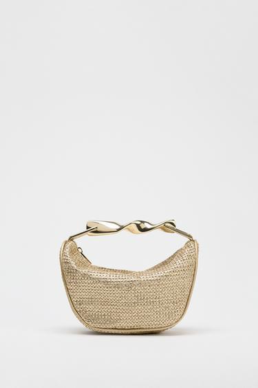 MINIBOLSA COM ALÇA METÁLICA - Dourado da Zara - Imagem 0