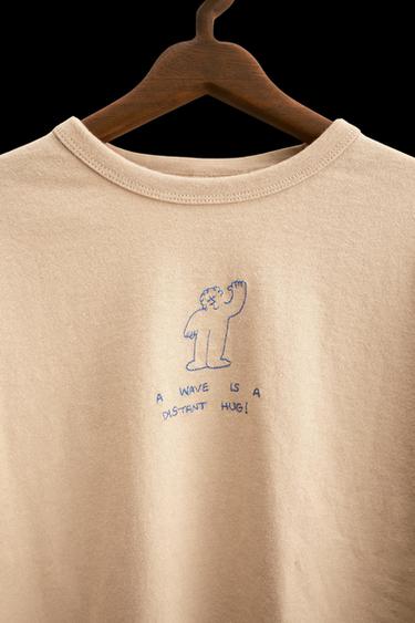 ZARA TIMELESS - CAMISETA BORDADOS ORFAYO © - tostado de Zara