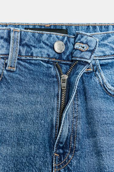 JEAN Z1975 MOM FIT TAILLE HAUTE RAYURE REPASSÉE - Bleu moyen de Zara - Image 9