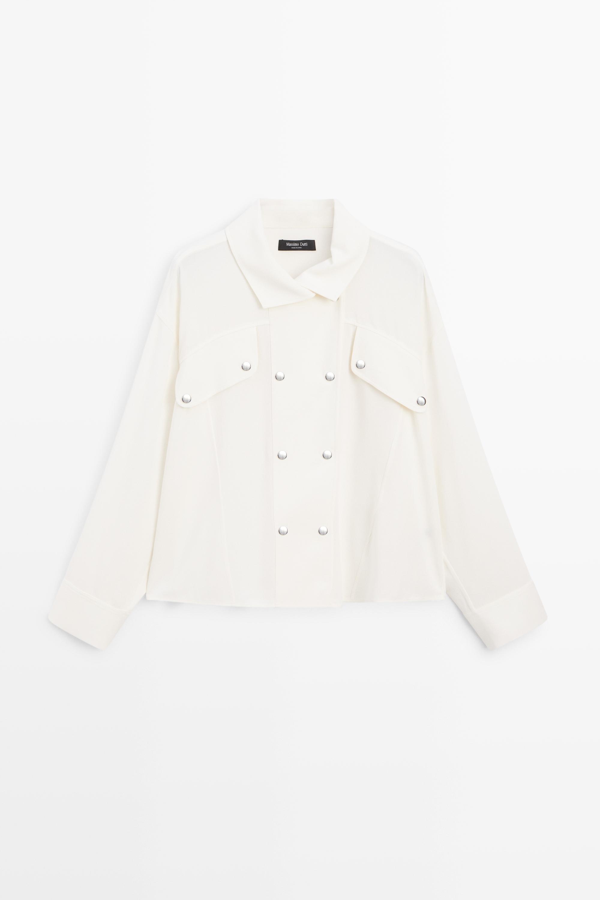 Chemise fluide, détail boutonnage