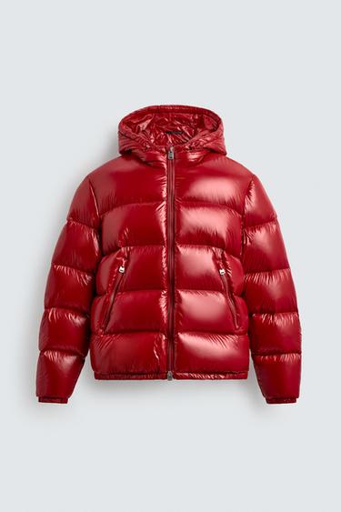 100% FEATHER WATER-REPELLENT PUFFER JACKET - Red by Zara