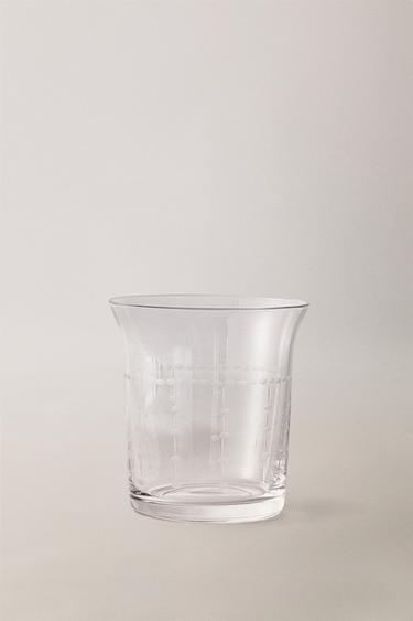 GEOMETRICALLY ENGRAVED GLASS - Transparent by Zara