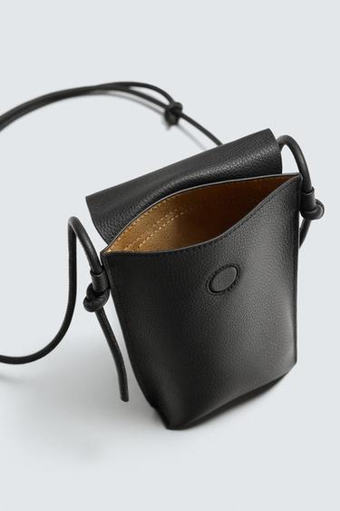 SAC BANDOULIÈRE EN CUIR - Noir de Zara - Image 6