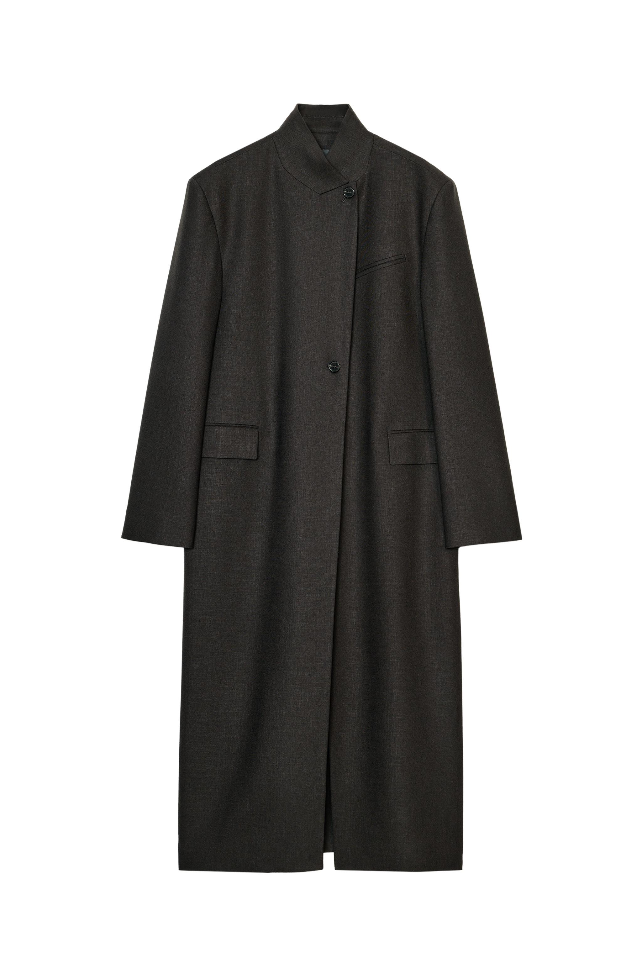 ZW COLLECTION LIMITED EDITION WOOL BLEND FROCK COAT - Brown | ZARA