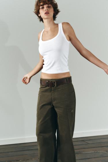 BALLOON CARGO TROUSERS - Dark khaki by Zara - Image 3