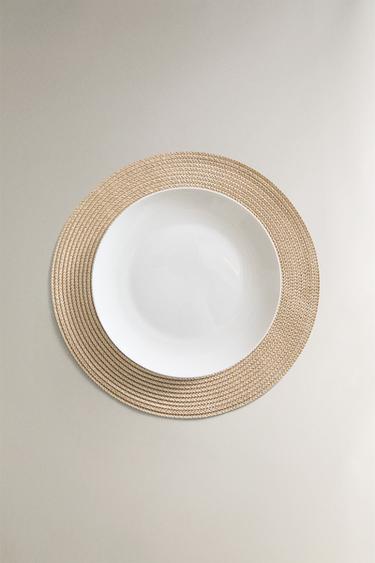 Zaras RUND BORDSTABLETT (2-PACK) - Beige-brun