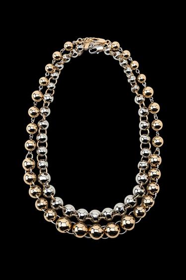 PACK 2 COLLARES COMBINADOS BOLAS - Oro / Plata de Zara