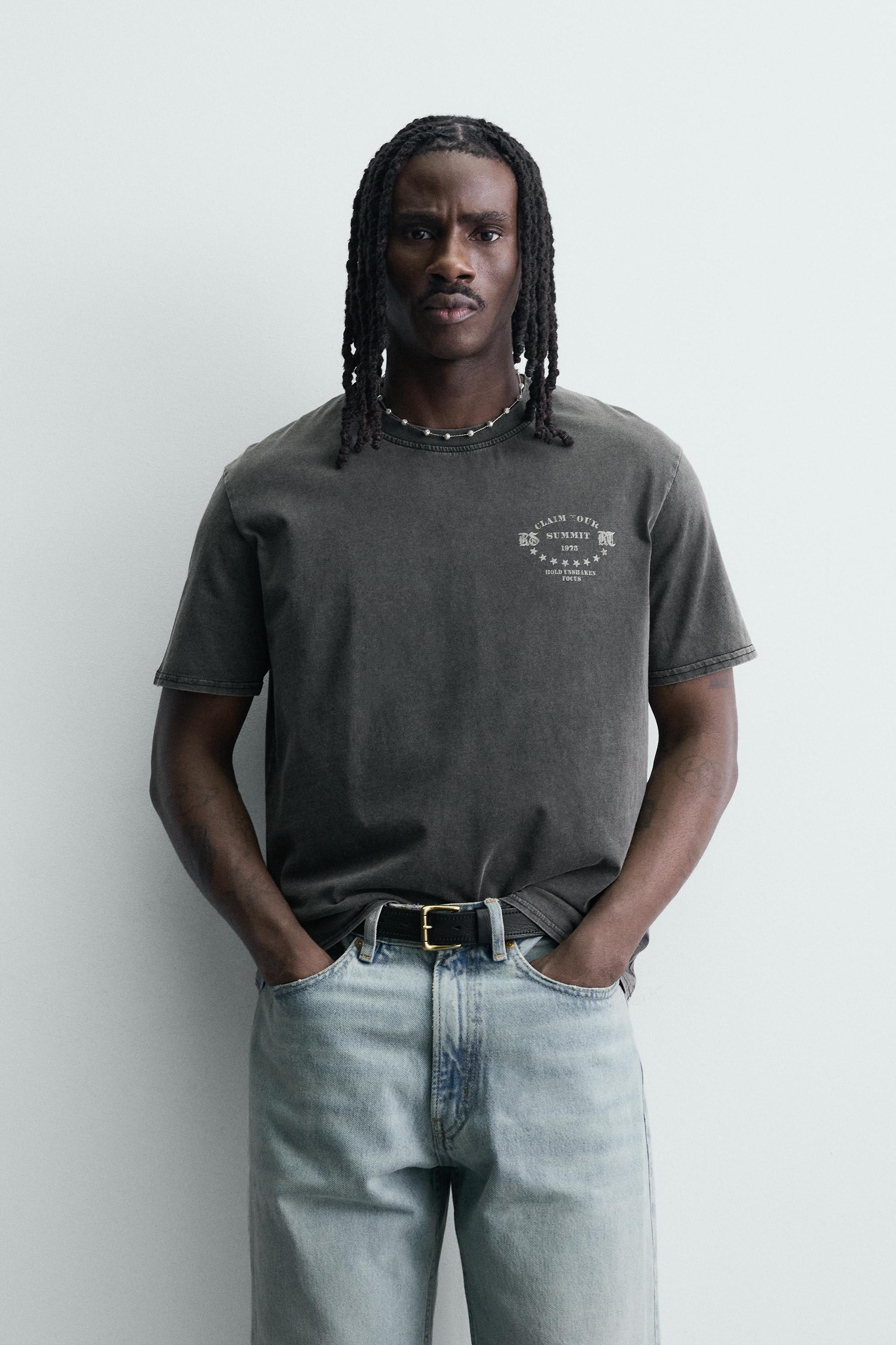 WASHED PRINT T-SHIRT