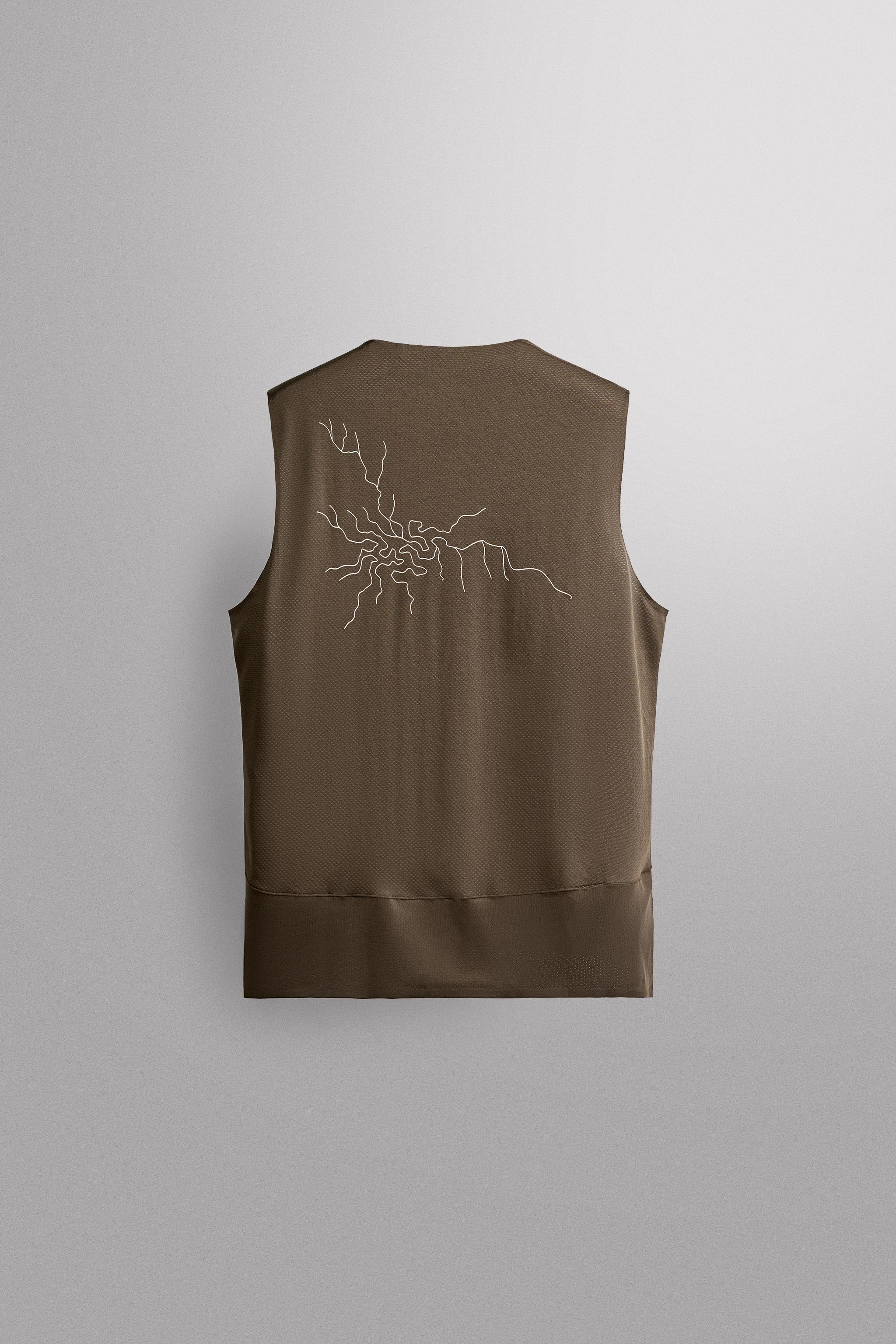 Мужские топы Zara GRAPHIC RUNNING TANK TOP — фото 7