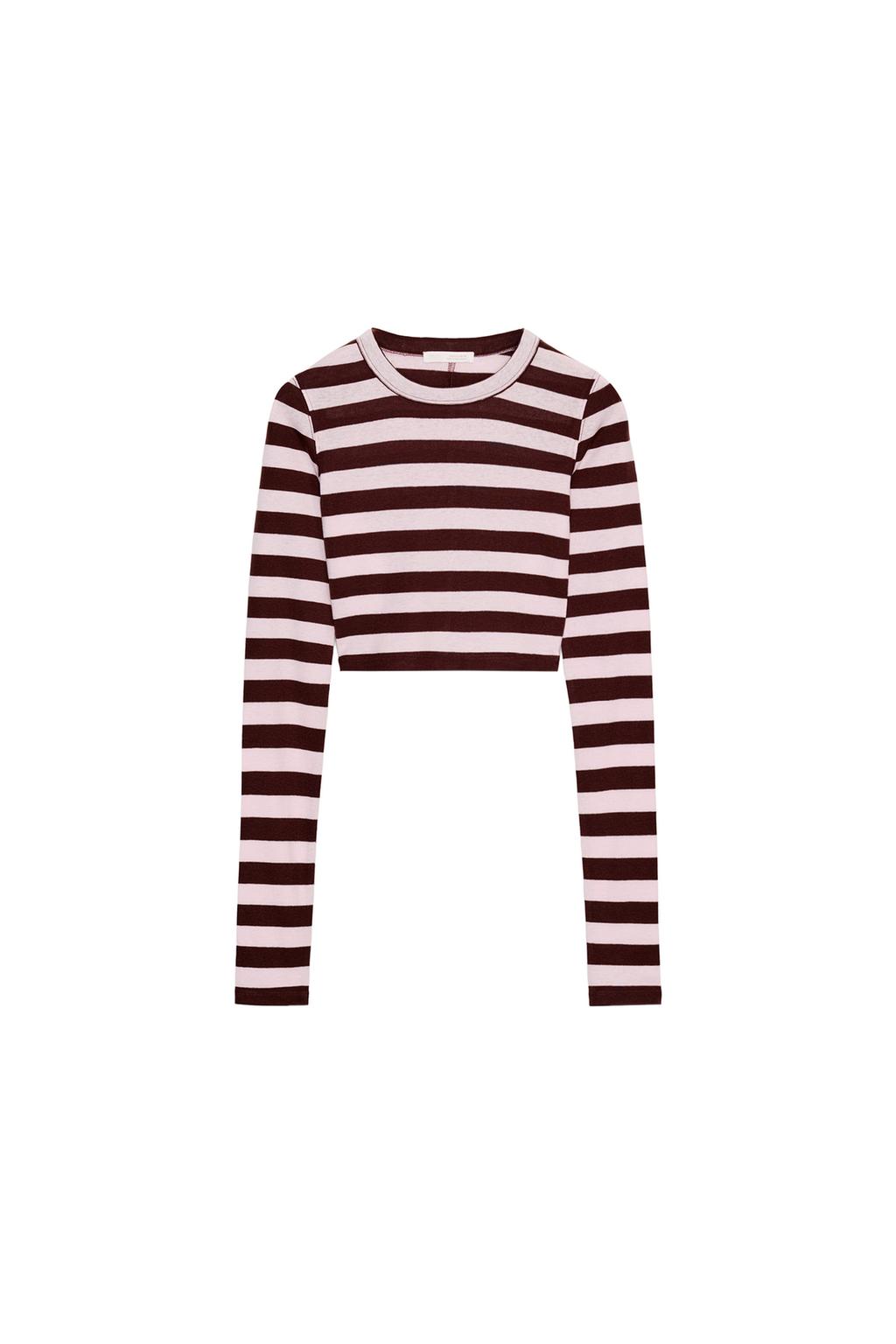 STRIPED CROPPED TOP - image 3