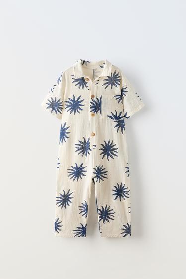 SUN PRINT JUMPSUIT - Ecru by Zara - Image 0