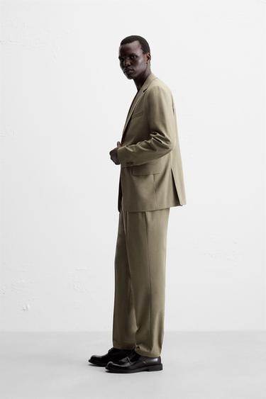 TEXTURED SUIT BLAZER - Brown / Taupe by Zara - Image 3