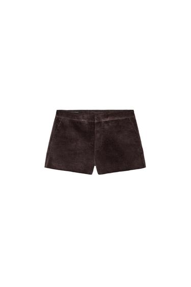 SHORT VELUDO - Cinza-toupeira da Zara