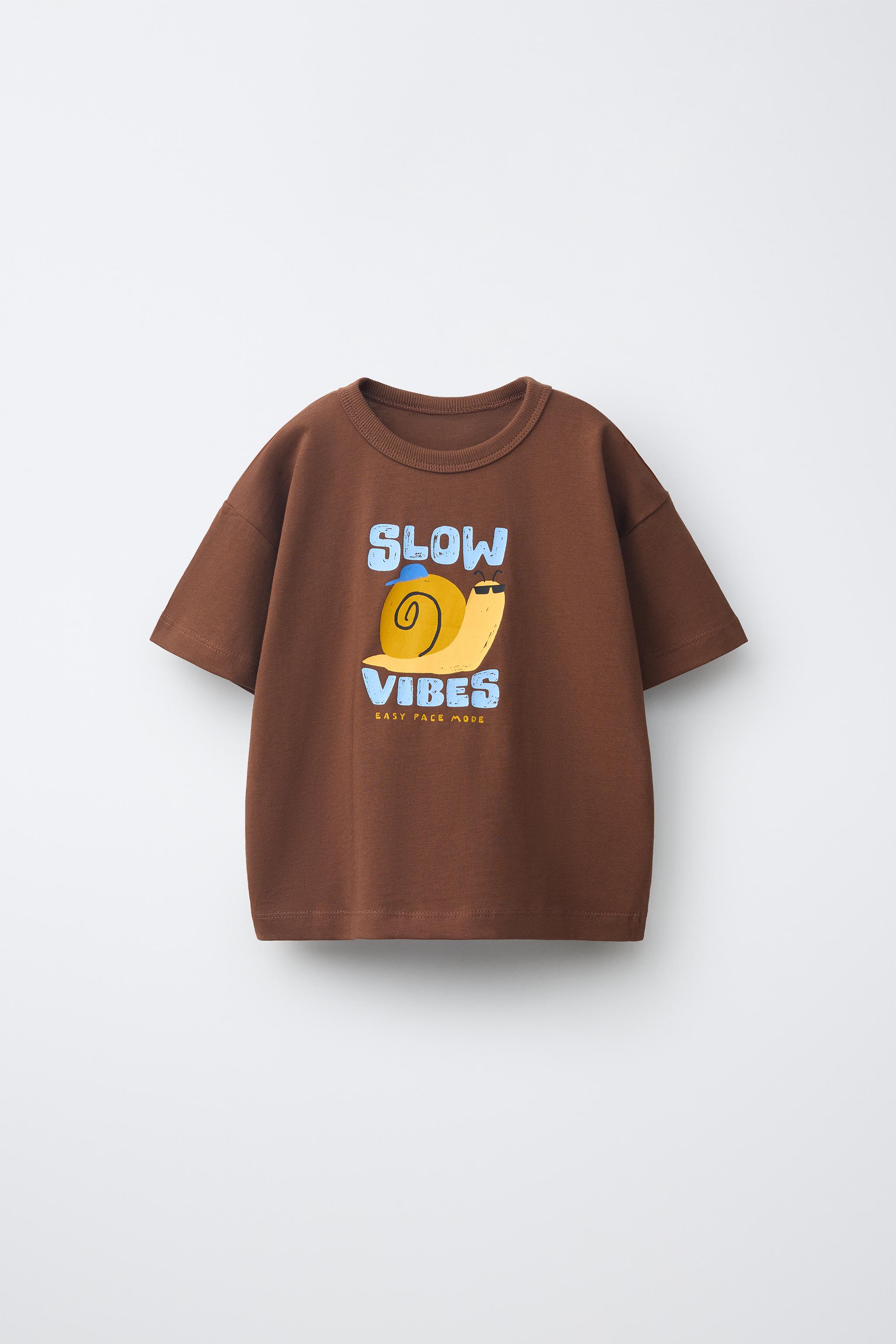 ANIMAL PRINT T-SHIRT — chocolate