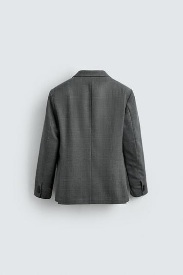 BLAZER DE COSTUME À CARREAUX - Gris chiné de Zara - Image 8
