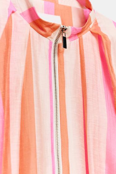 STRIPED BOMBER JACKET - Multicoloured by Zara - Image 8