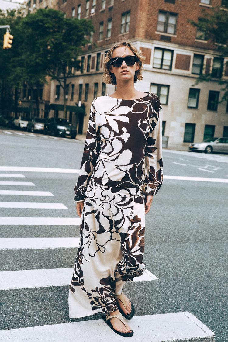 Midi Skirt Zara Gonna Fiori Gonna Midi Gonna A Fiori Outfit Midi