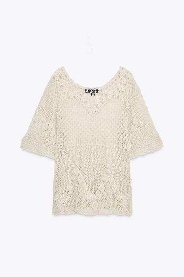 TOP EN MAILLE STRUCTURE CROCHET - Pierre de Zara - Image 4