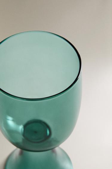 GRAND VERRE À PIED BOROSILICATE COULEUR X COLLAGERIE - Vert de Zara - Image 2
