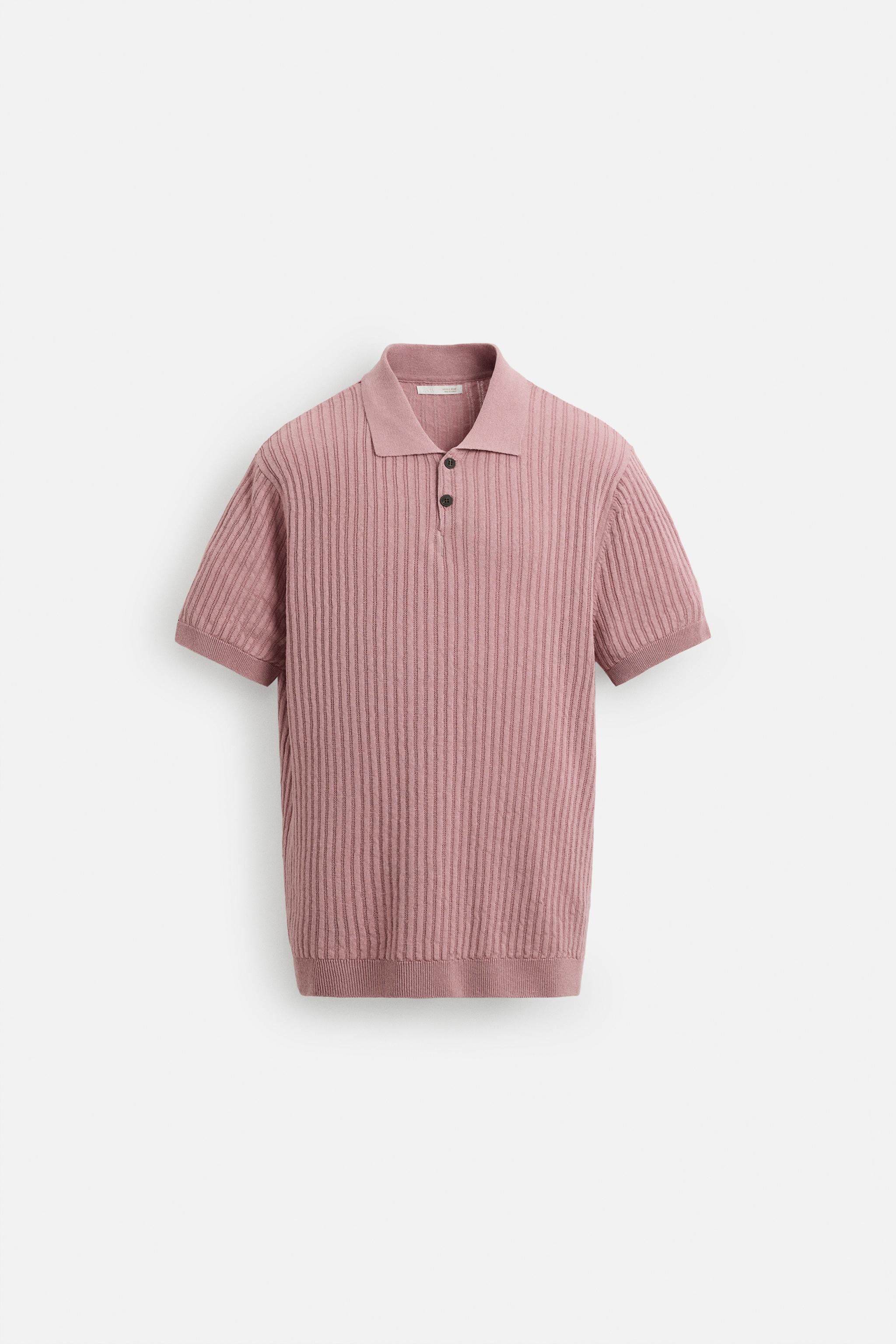 RIB KNIT POLO SHIRT - Light beige | ZARA United States