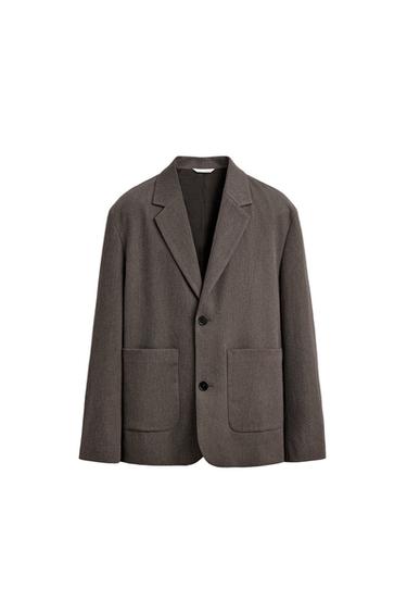 BLAZER TRAJE ESTRUCTURA RELAXED FIT - Marrón / Topo de Zara