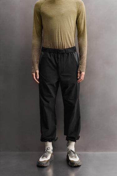 TECHNICAL TROUSERS WITH BELT - Black by Zara